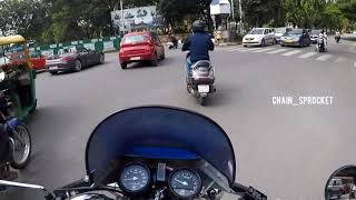 Chasing BMW in Yamaha RD 350 @chainsprocket