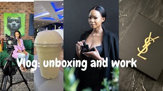 VLOG: YSL BTS CAMPGAIN ,LUXURY UNBOXING AND GRWM CHAT