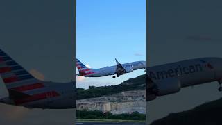 American Airlines B737MAX8 takeoff from Antigua #planespotting #aviation