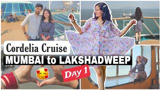 Cruising to LAKSHADWEEP With Husband ❤️Exploring Cordelia Cruise Day 1 🤗