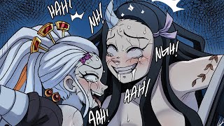 Daki & Nezuko in the wall┃Demon Slayer Comic dub