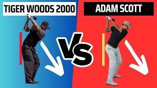 Tiger Woods vs Adam Scott Slow Motion Swing Analysis Iron