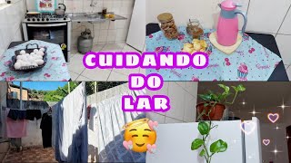 Rotina do Lar🏠#limpando a cozinha❤️/lavando roupas🧼/tomei um café ☕maravilhoso.