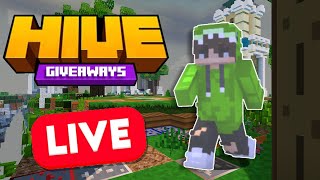 🔴LIVE HIVE 1K GIVEAWAY WITH VIEWERS! (HIVE With Viewers) (Minecraft Bedrock)