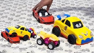 Beby, Fire Truck, Tractor, Train, Police Cars, Garbage Trucks & Excavator Toy Vehicles for Kids