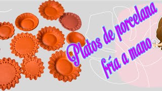 Platos de porcelana fría hechos a mano