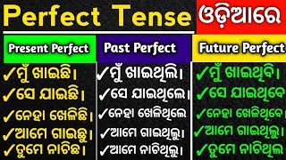 Perfect tense। Tense chart in odia। present past future perfect tense।