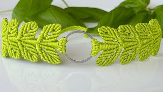 Macrame Tutorial | DIY Macrame Leaves Bracelet | How to make a bracelet | #diy #macrame