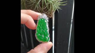 Gem Gardener: Old Mine Imperial Green Jade Pendant 18k