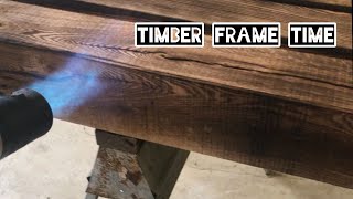 Burning the Timber Frame Logs | J2Z Works