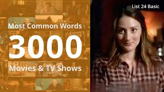 List 24 Basic | Most Common English Words 3000 | Daily Spoken Phrases | Learn English With TV Series