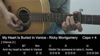 My Heart Is Buried In Venice - Ricky Montgomery Guitar Tutorial with Chord / Lyrics