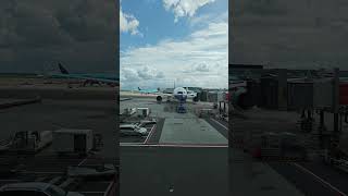 Our China Southern flight arriving in Schipol airport