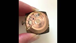 Vintage Automatic Levrette Monbrilliant Men's Watch Movement 2772 in action