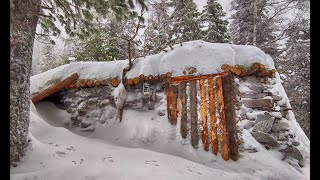 КАМЕННЫЙ ДОМ и ЛЕСНАЯ ИЗБА НА ЛЫЖАХ В РАЗГАР ЗИМЫ