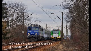 Mijanka EP07-1025 PKPIC z IC Bolko {Lublin Wrocław} z EN57AL-1736 R81+RP1! (Pionki) [20.03.2021 r.]