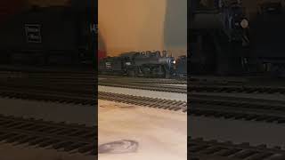 Two B&M steam locos slip to start a train a Trump Tower