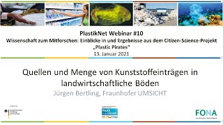 Quellen und Menge von Kunststoffeinträgen in landwirtschaftliche Böden | Jürgen Bertling, Fraunhofer