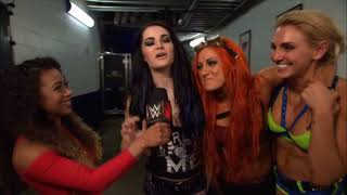 WWE Battleground 2015 - Paige, Becky Lynch & Charlotte Flair Interview