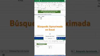 Tip - Búsqueda aproximada en Excel #excelavanzado #tutorial #excelbasico #microsoft #cursodeexcel