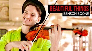 BEAUTIFUL THINGS - Benson Boone - Violin Cover by Caio Ferraz, Instrumental Version