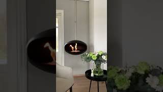 Aeris Ceiling Mounted Fireplace by Cocoon Fires