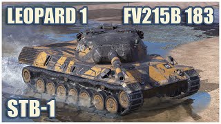 Leopard 1, STB-1 & FV215b 183 • WoT Blitz Gameplay