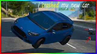 GTA 5 Roleplay - I crashed my new car |RedlineRP