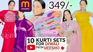 10 Must-Have Indo-Western Kurtis for a Stylish Diwali 2024 | Meesho Haul Review!