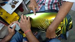 YAMAHA RX100 Full Gradient Gold Green Wrap | Rx100 Sticker Modification |  YAMAHA RX100 Restoration