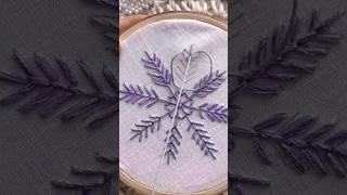 Snow embroidery Amazing Flower embroidery for beginners #hand #embroidery #handiwork #handembroidary