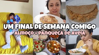 DIÁRIO DA DIETA #8  UM FINAL DE SEMANA COMIGO • ALMOÇO • FIZ PANQUECA DE AVEIA @AnttoniaSousa