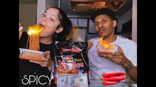 SPICY NOODLE CHALLENGE WITH SPECIAL GUEST | (ALMOST WENT TO THE HOSPITAL)