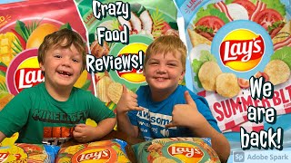 Summer Time Lays Potato Chip Kids Taste Test - Crazy Food Review - 2021