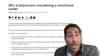 26% of physicians considering a nonclinical career