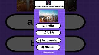 Guess the country with the highest population?