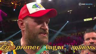 Tyson Fury  le da la gloria a Jesús (Tyson fury Gives the Glory to Jesus) 10/09/2021    Subtítulos