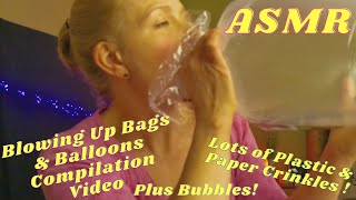 ✨ ASMR Blowing Up Plastic & Paper Bags 🛍 (plus balloons 🎈 & some bubbles 😊) Compilation ✨