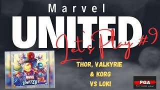 Marvel United Let's Play #9. Thor, Korg & Valkyrie vs. Loki