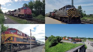 (KCS DPUs/Triple Meet!) Canada Day Railfanning Around Newtonville, Lovekin & Langstaff