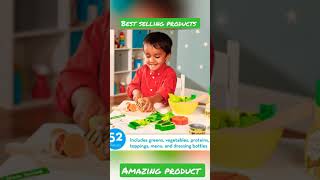 Melissa & Doug Slice and Toss Salad Play Food Set 52 Wooden and Felt Pieces #shortvideo #shortvideo