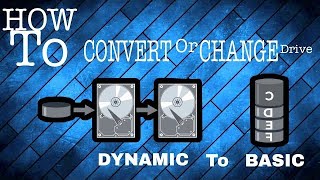 How to change/convert Dynamic 📀to Basic drive💿