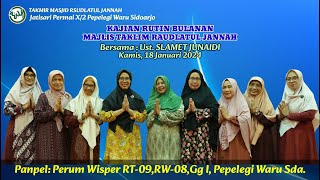 Kajian Rutin Bulanan Majlis Taklim RJ, Panpel Gg.I, RT-09/RW-08 Perum Wisper, Pepelegi,Waru Sidoarjo