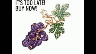 Grape Brooch Is So Elegant, Pretty And Of High Quality