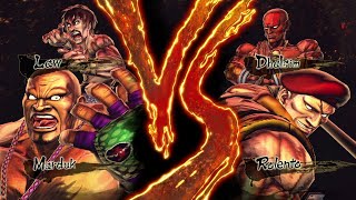 Street Fighter X Tekken - Marduk & Law Vs Rolento & Dhalsim (Hardest)