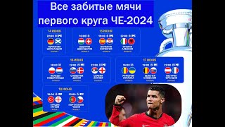 Чемпионат Европы по Футболу 2024. Все голы, забитые в первом туре группового этапа. #euro2024