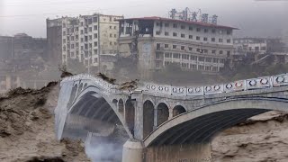 City become the surface of the sea! China flooding due heavy rain in Changsha, Hunan