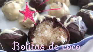 Bolitas de Coco de Navidad - Recetas By Fany