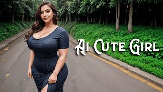 Gorgeous Curvy Actress in Navy Blue Rainbow Dress | Summer Insta Fashion