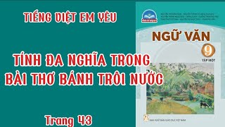 Bài Tính đa nghĩa trong bài thơ bánh trôi nước | Ngữ văn 9 tập 1| trang 43